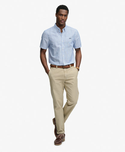 AZURE BLUE STRIPE OXFORD