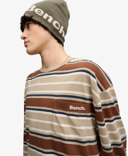 Tan Navy Stripe