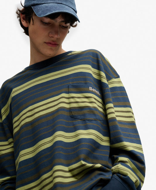 Olive Navy Stripe