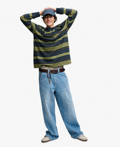 Olive Navy Stripe