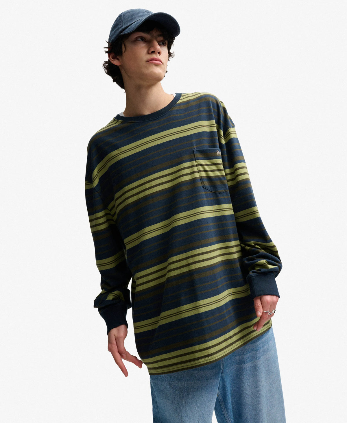 Olive Navy Stripe