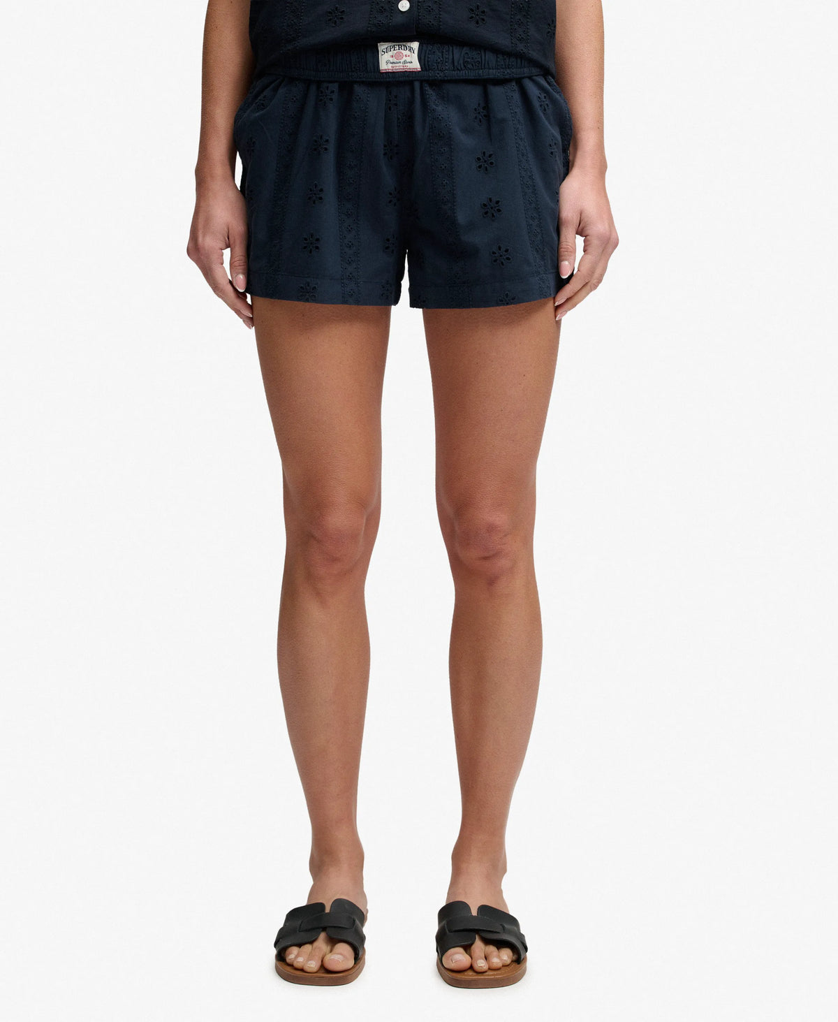 Cotton Broderie Beach Shorts
