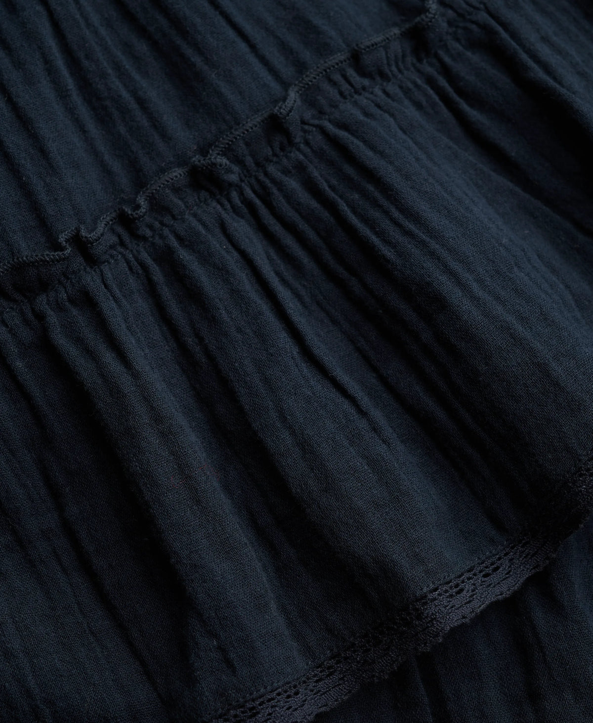 Cheesecloth Tiered Mini Skirt