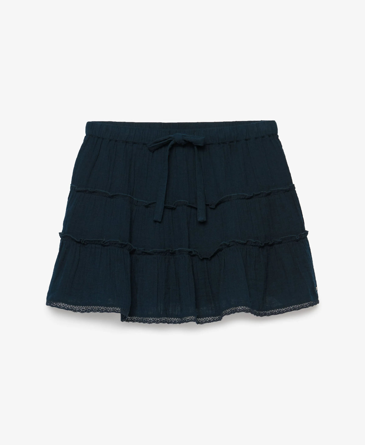 Cheesecloth Tiered Mini Skirt