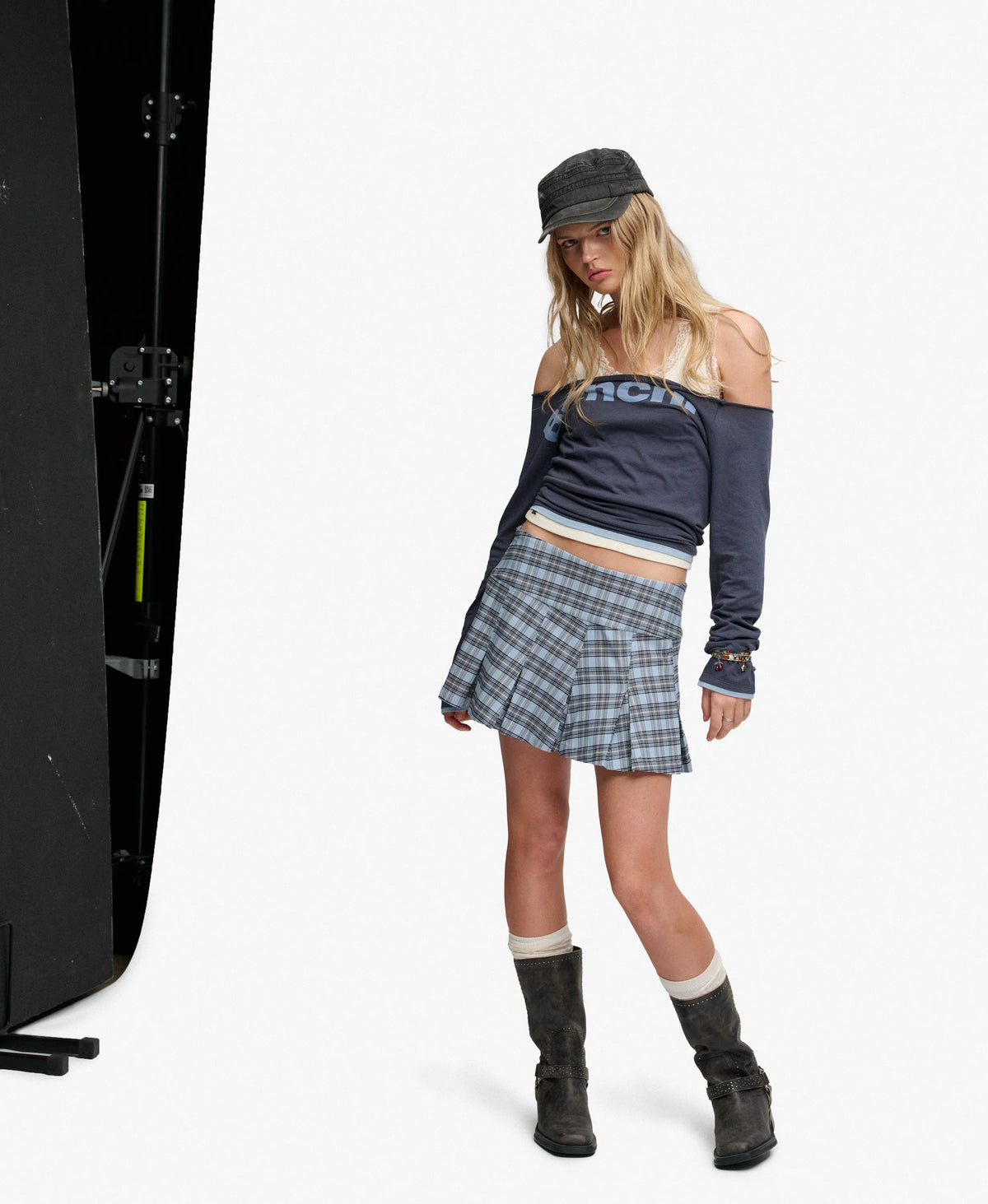Blue Moody Check/ Moonbeam