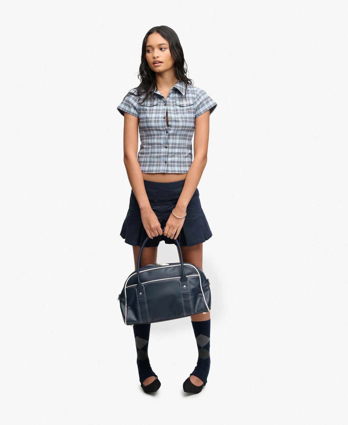 Blue Moody Check/ Moonbeam