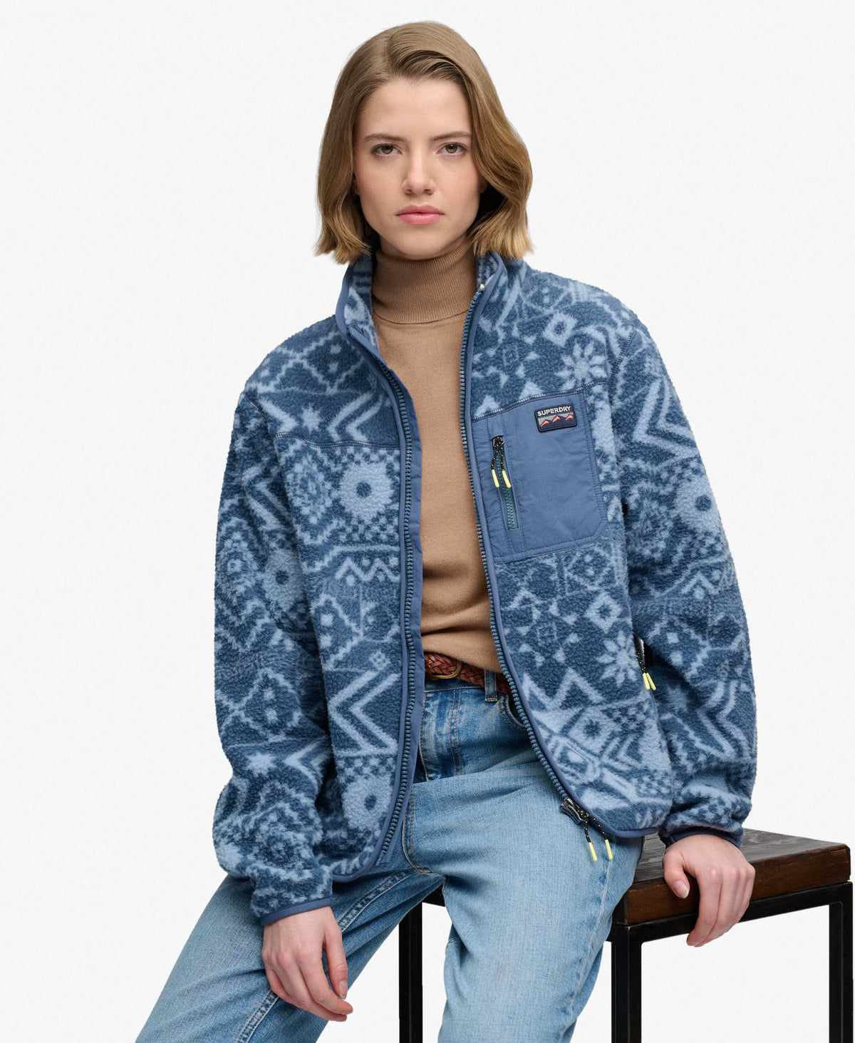 Outdoor Printed Zip Fleece