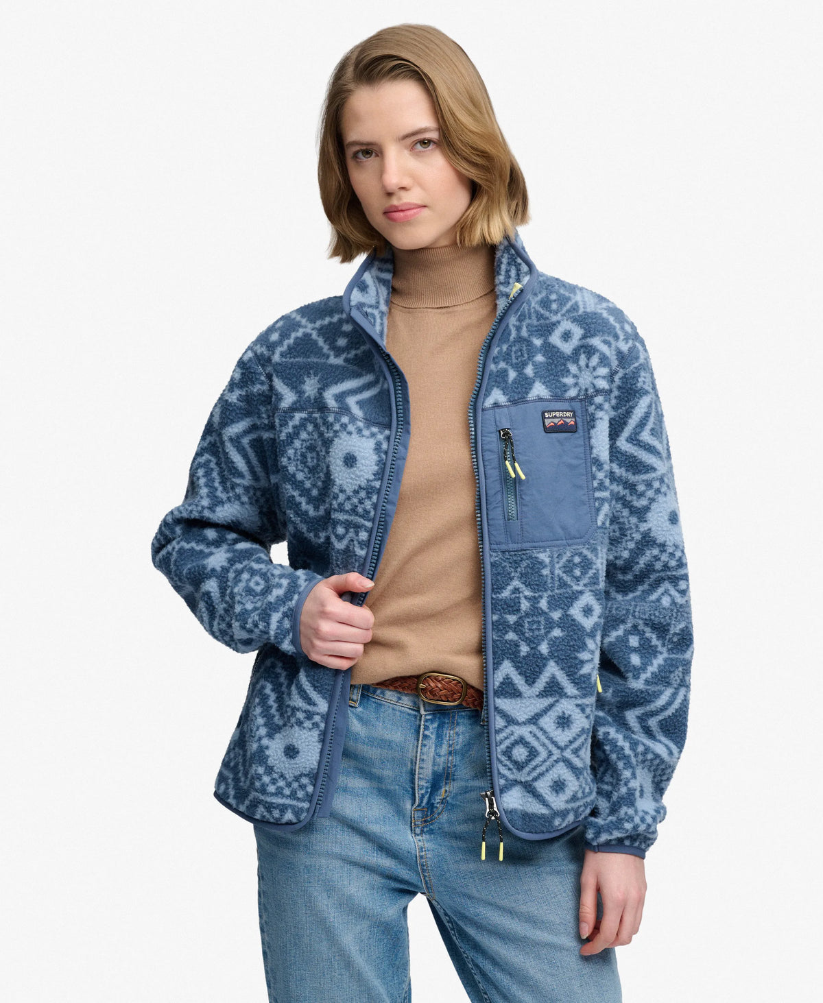 Outdoor Printed Zip Fleece