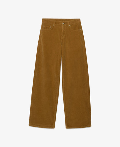Mid Rise Baggy Corduroy Trousers