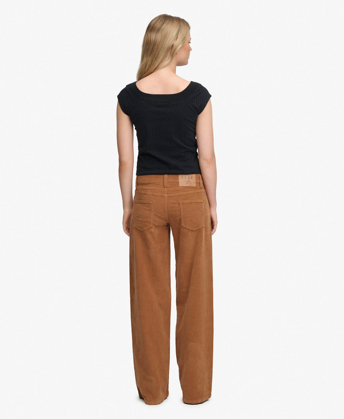 Mid Rise Baggy Corduroy Trousers