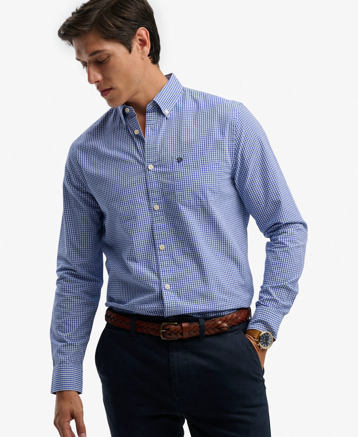 Montauk Navy Gingham
