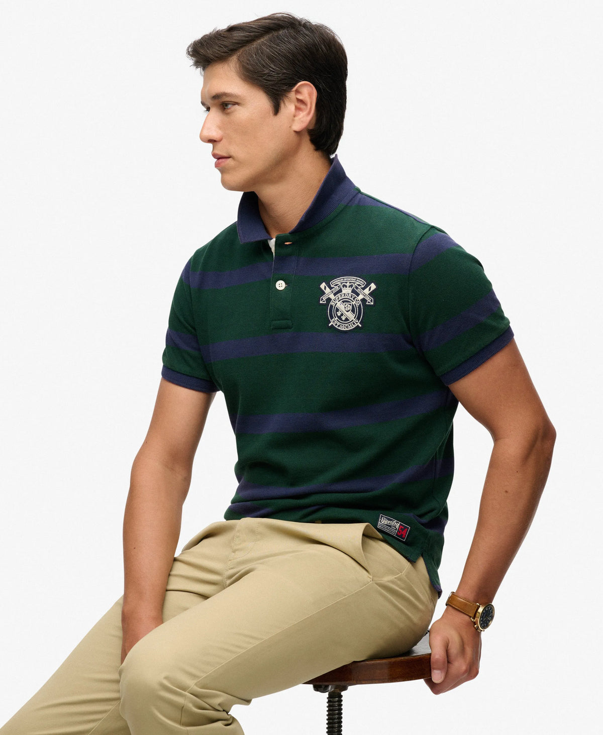 Green/Navy Stripe