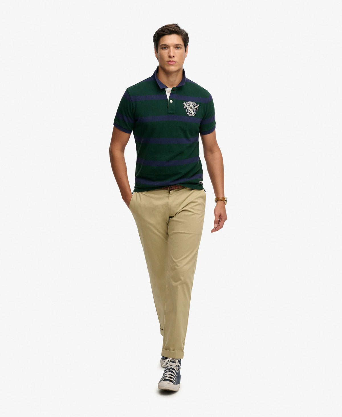 Green/Navy Stripe