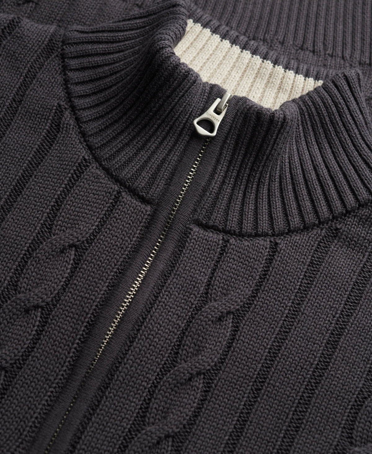 Cable Half Zip Knit