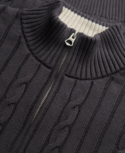 Cable Half Zip Knit
