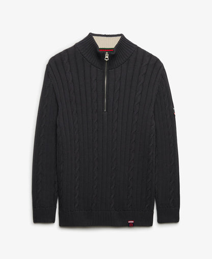 Cable Half Zip Knit