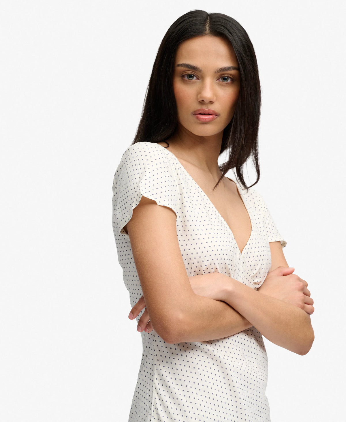 Off White Polka Dot