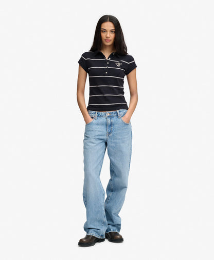 Athletic Essentials Stripe Jersey Polo Shirt