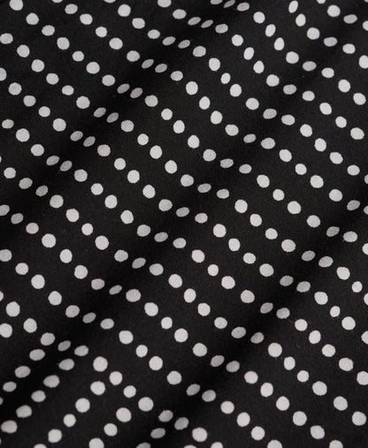 Black Dot Row Print