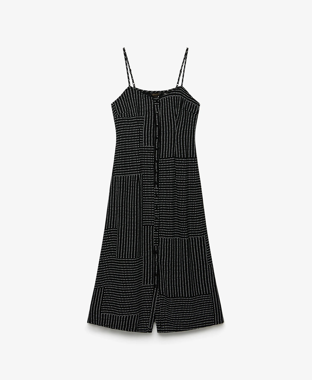 Black Dot Row Print