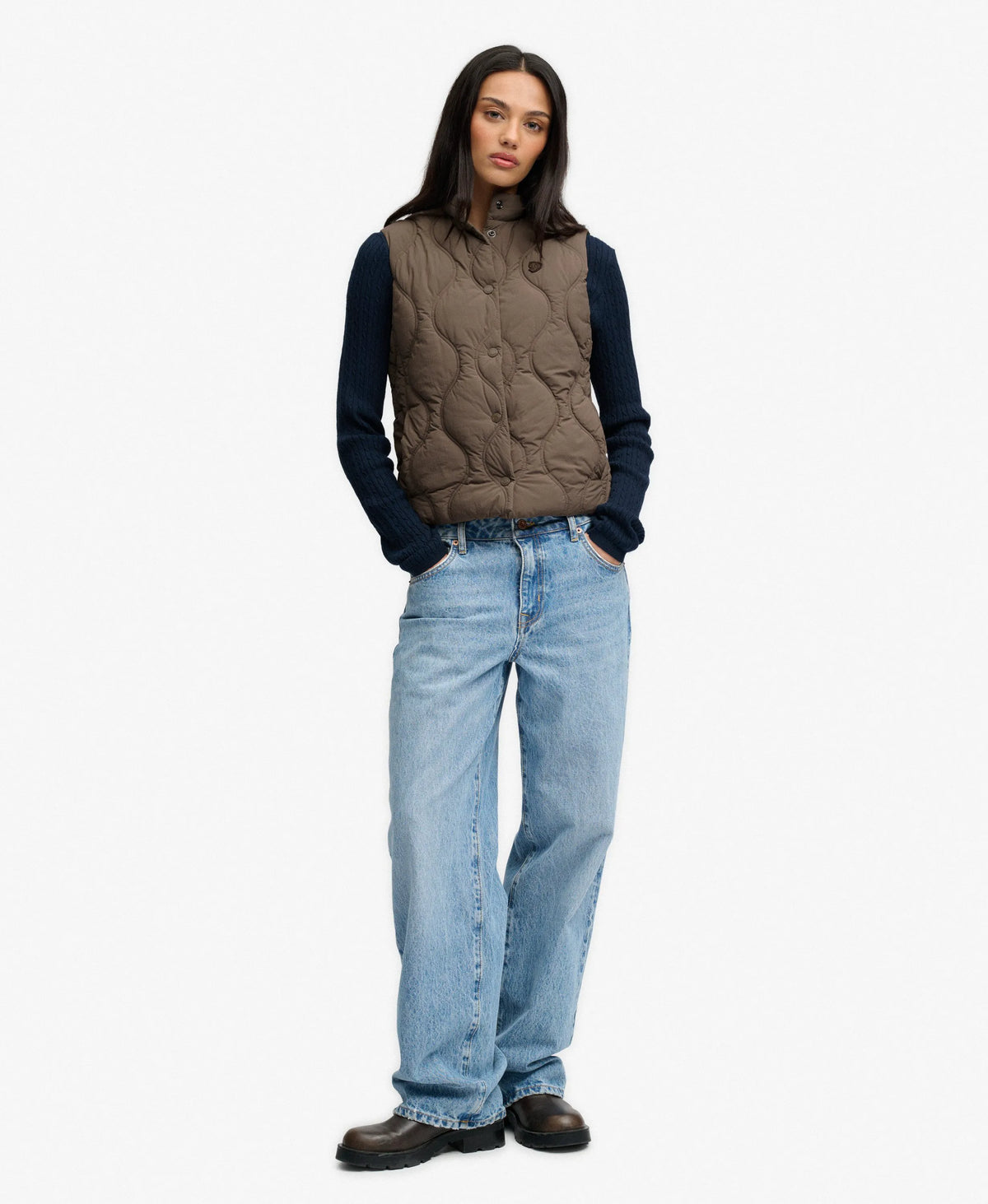 Onion Quilt Crinkle Snap Gilet