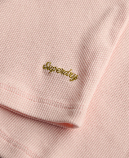Athletic Essential Lace Trim V-Neck T-Shirt