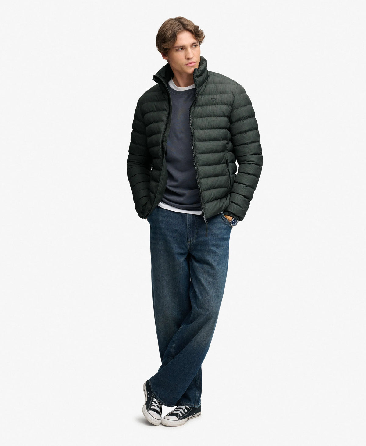 Olive/Navy Check