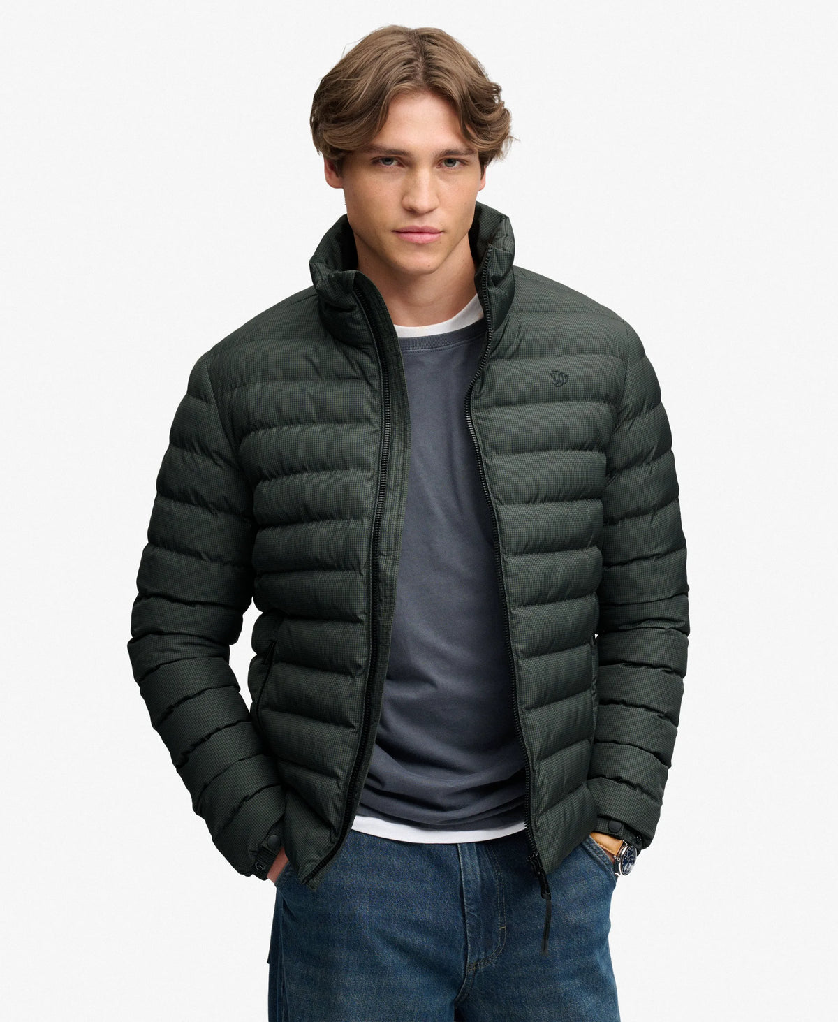 Olive/Navy Check