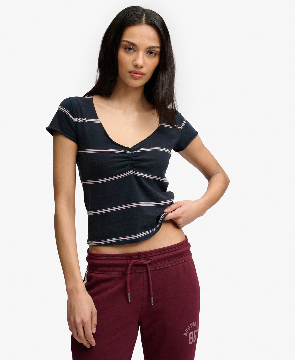 Pink Navy Stripe