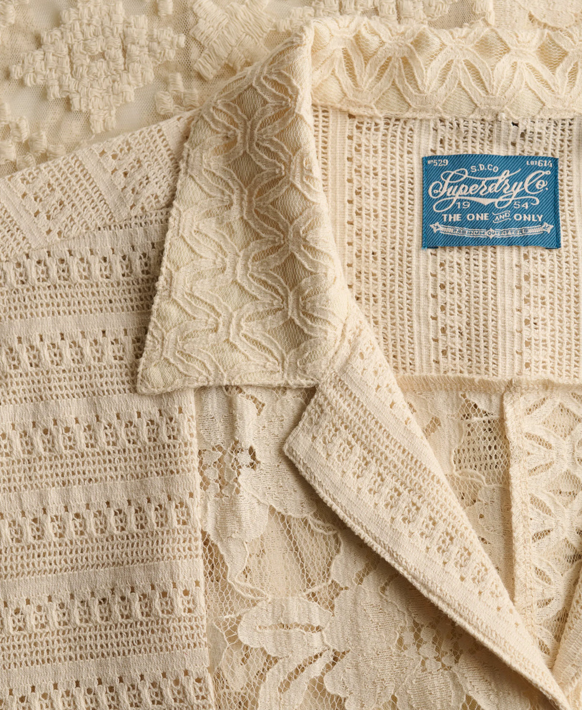 Lace Patchwork Beach Resort Shirt