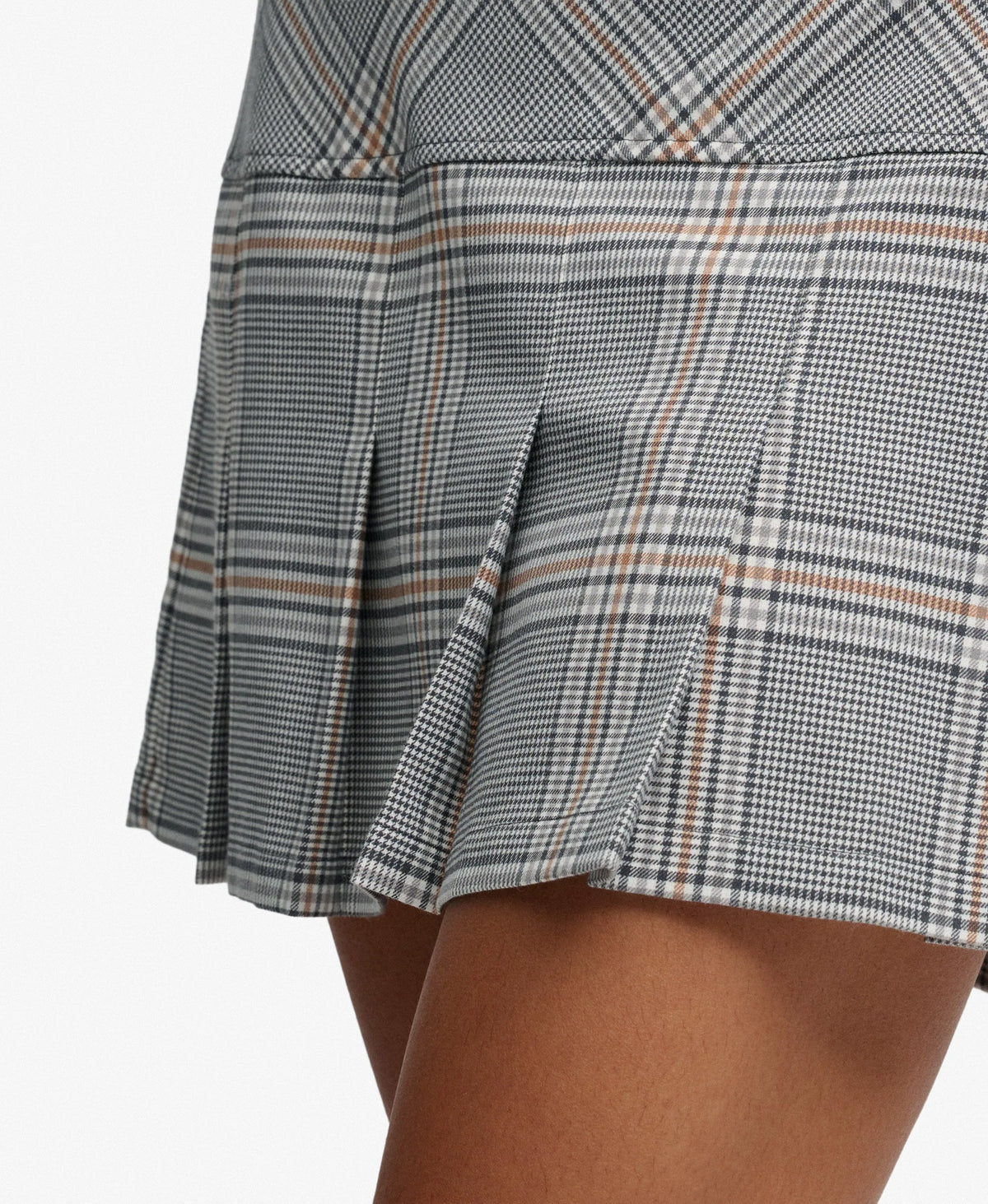 1/2 Pleat Check Skirt
