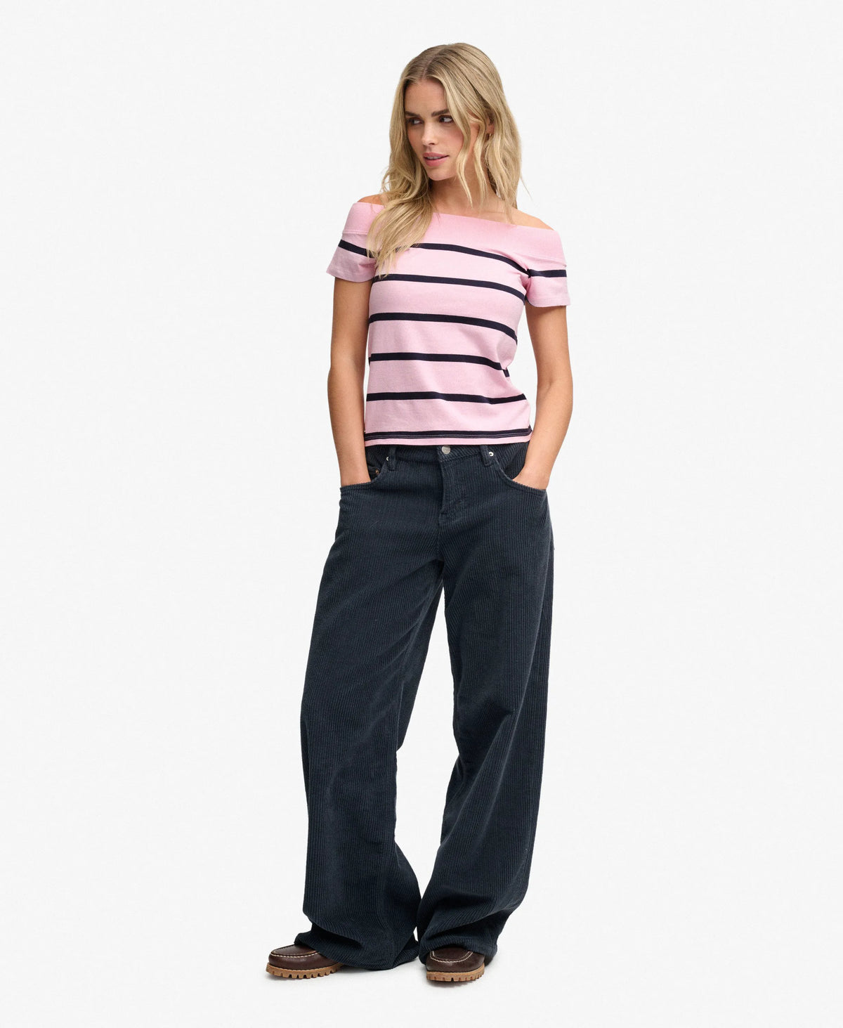 Pink/Navy Stripe