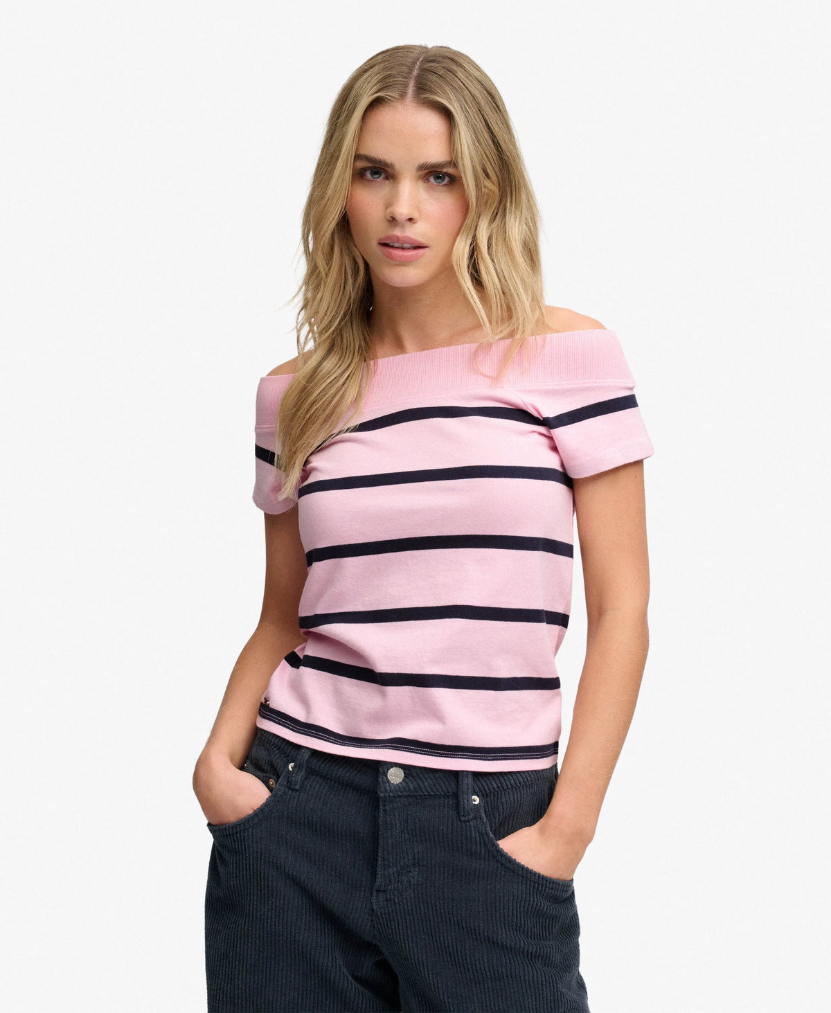 Pink/Navy Stripe