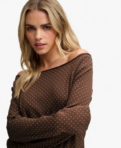 Chestnut Brown Polka Dot