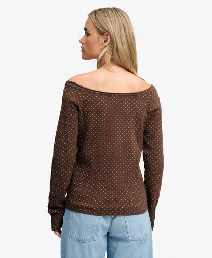 Chestnut Brown Polka Dot