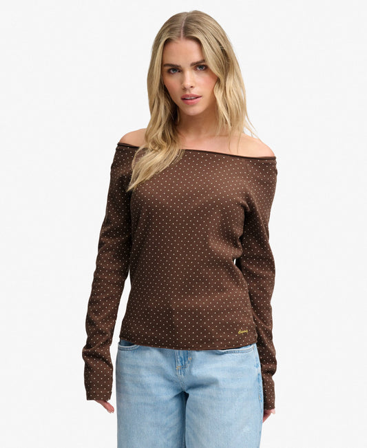 Chestnut Brown Polka Dot