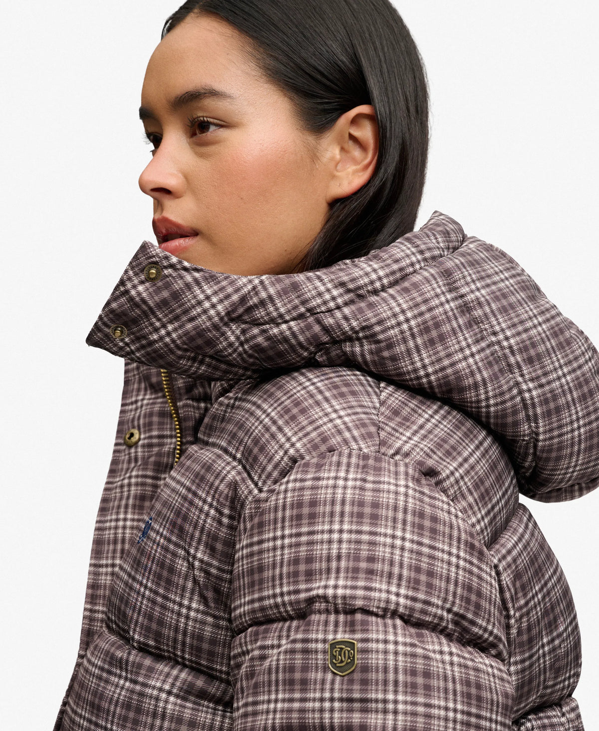 Premium Printed Check Puffer Jacket