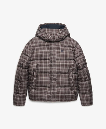Premium Printed Check Puffer Jacket