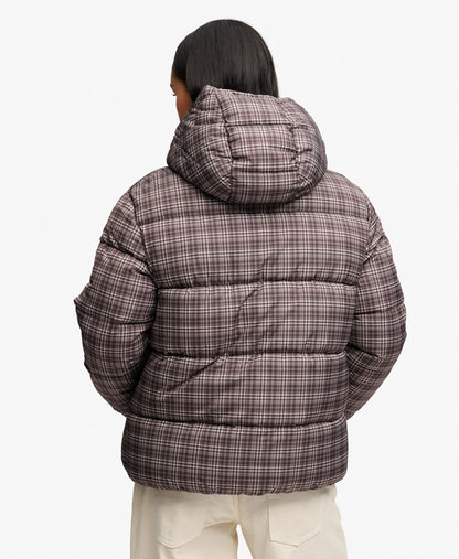 Premium Printed Check Puffer Jacket