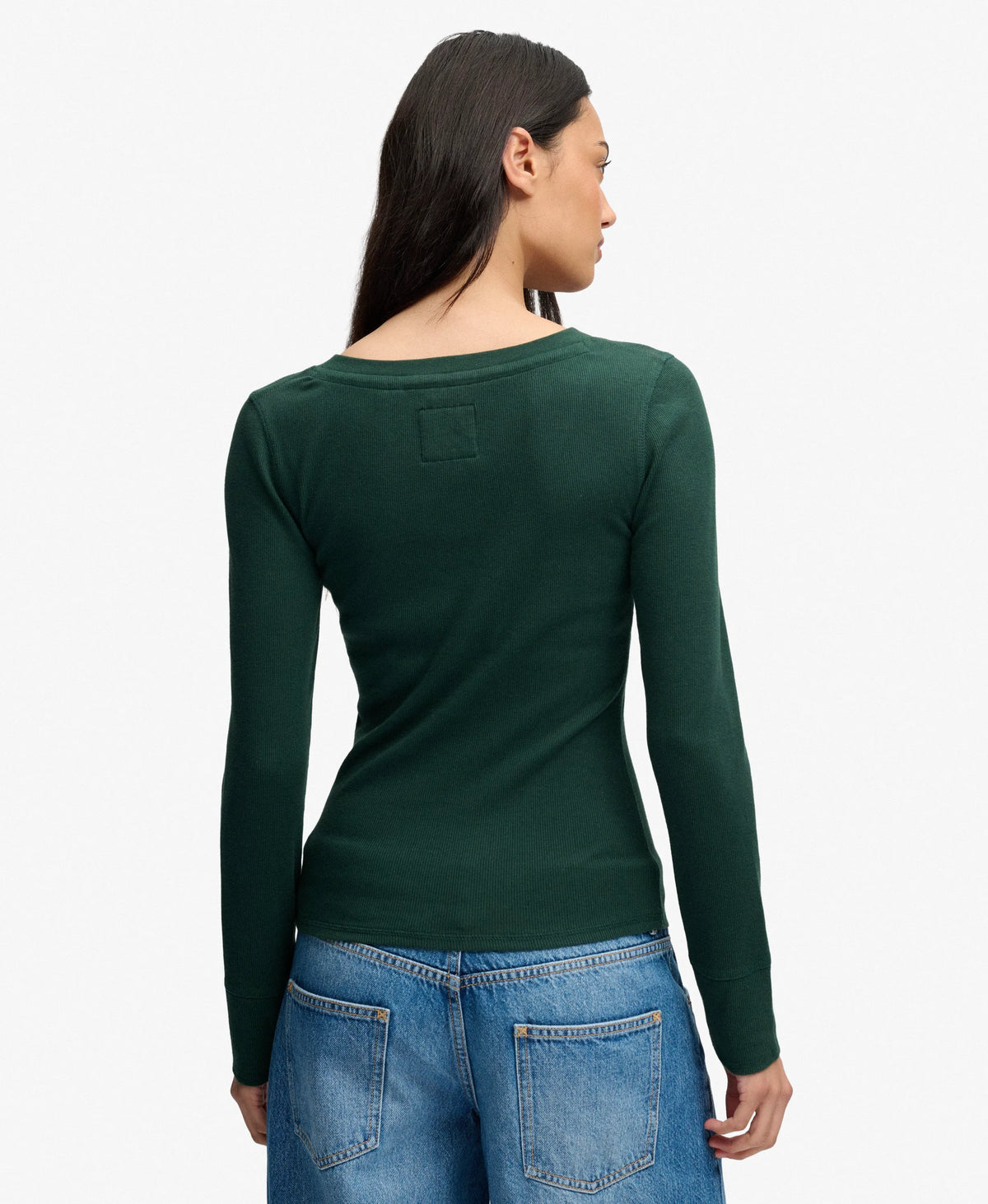 Athletic Button Down Long Sleeve Top
