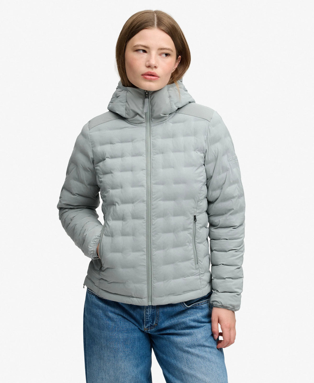 Hooded Heat Weld Padded Jacket