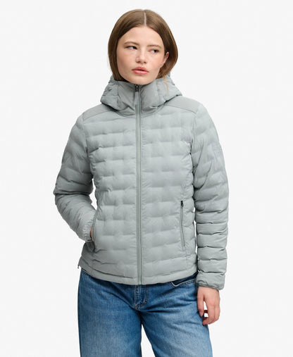 Hooded Heat Weld Padded Jacket