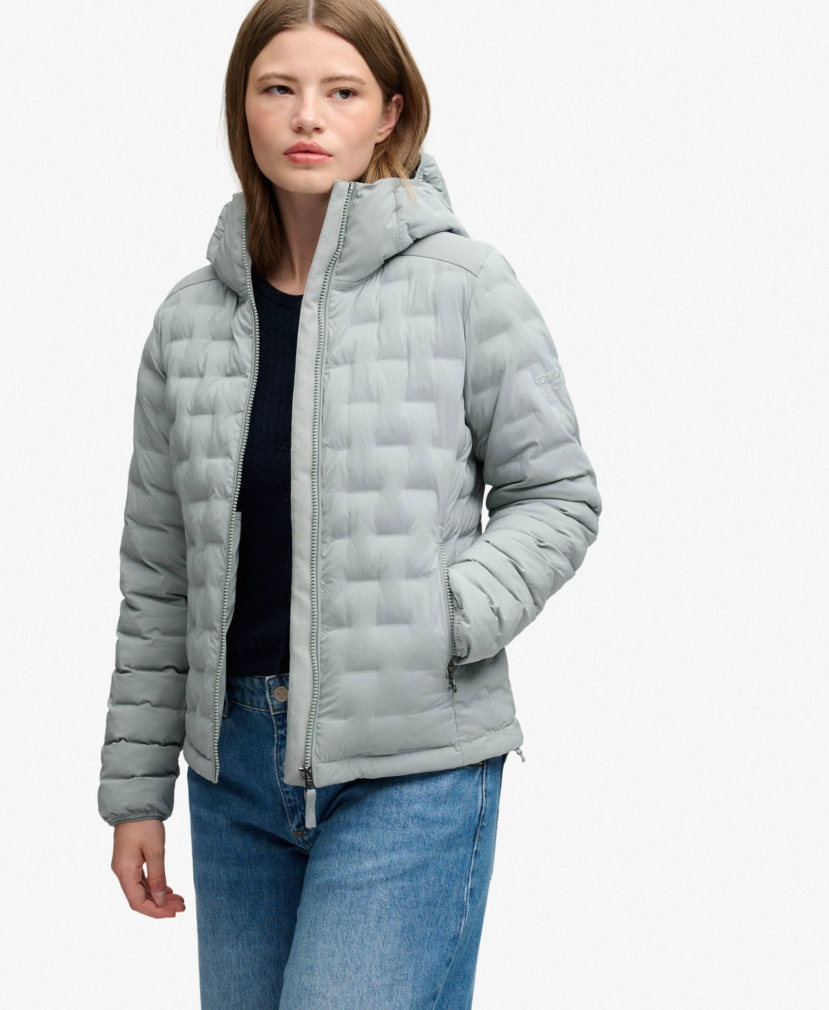 Hooded Heat Weld Padded Jacket