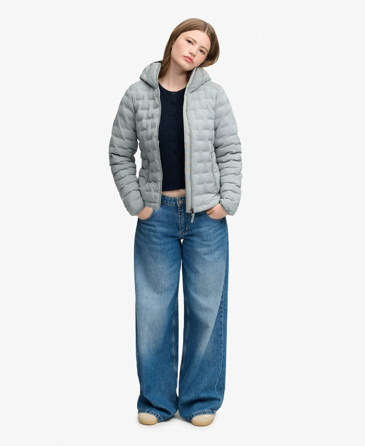 Hooded Heat Weld Padded Jacket