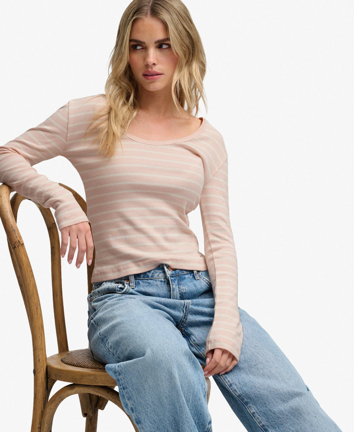 Rose Blush Pink Stripe