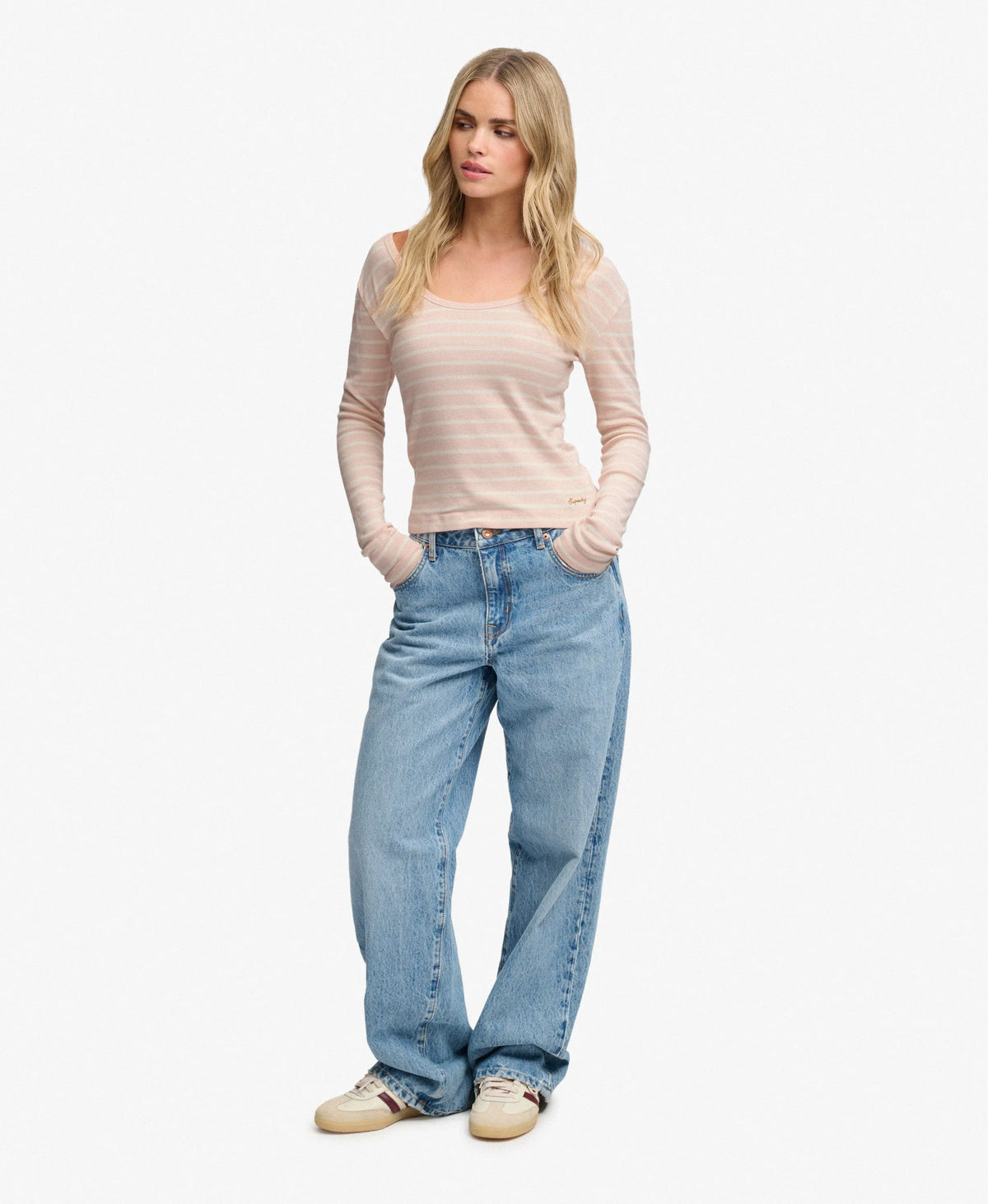 Rose Blush Pink Stripe