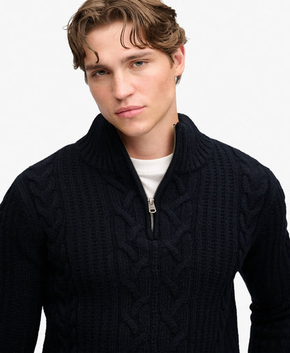 Jacob Cable Half Zip Knit