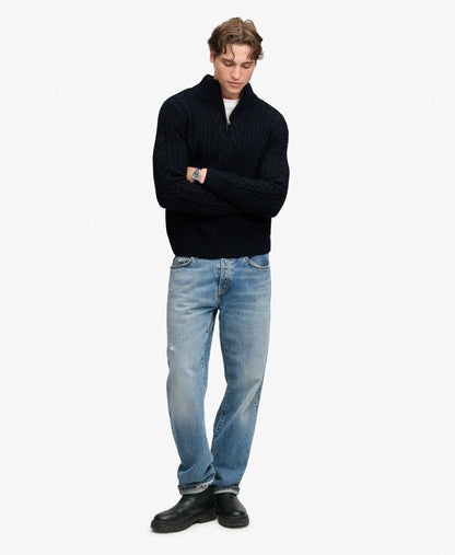 Jacob Cable Half Zip Knit