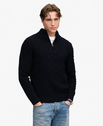 Jacob Cable Half Zip Knit