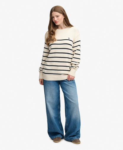 OFF WHITE/NAVY STRIPE